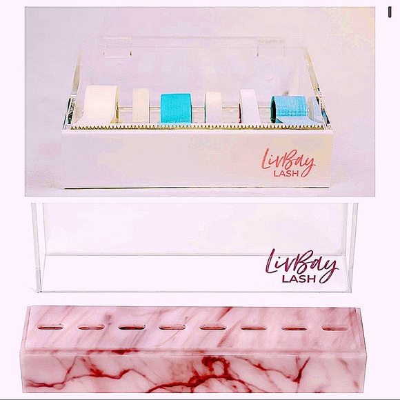 LIVBAY LASH extension tape dispenser tweezer holder stand storage bundle - Picture 2 of 12